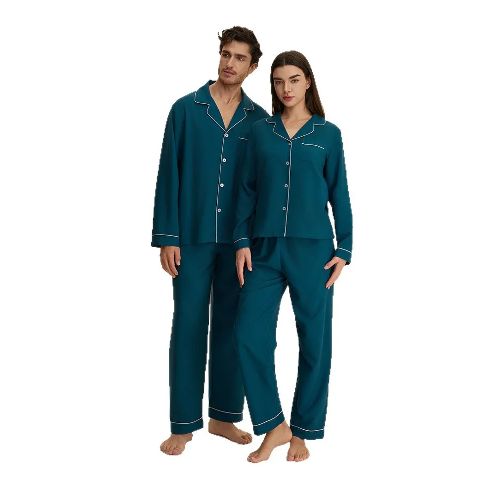 Silky Satin Couples Pajamas Set Long Sleeve Spring Autumn Sleepwear Casual Fashion Homewear Loungewear Trouser Pijamas Suit
Silky Satin Couples Pajamas Set Long Sleeve Spring Autumn Sleepwear Casual Fashion Homewear Loungewear Trouser Pijamas Suit
