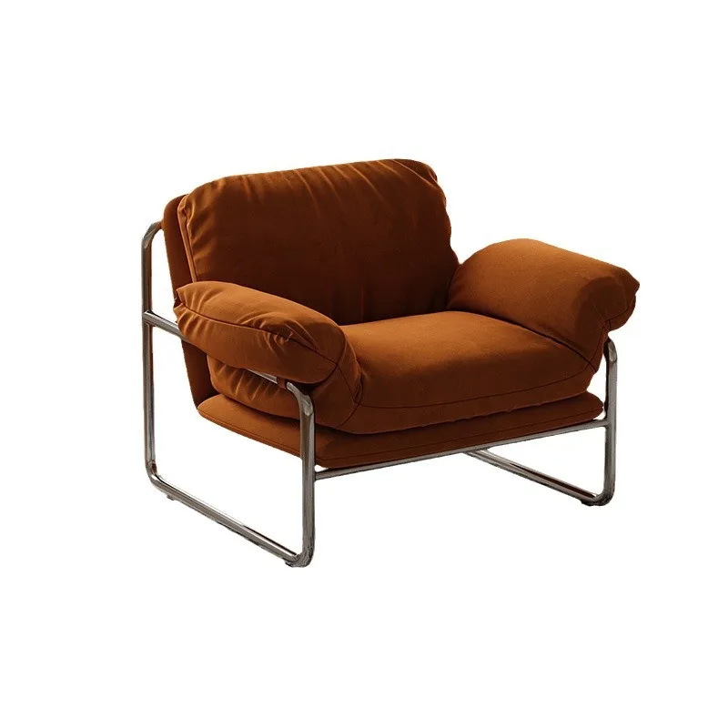 Medieval Bauhaus stainless steel designer sofa chair, living room home single leisure recliner
Medieval Bauhaus stainless steel designer sofa chair, living room home single leisure recliner