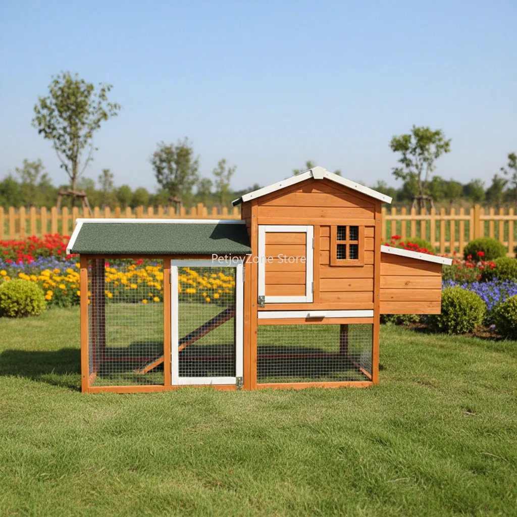 SDC021 Modern Popular Eco-Friendly Wooden Pet House With Run For Medium Chickens Print Design All Seasons Outdoor Garden Use
SDC021 Modern Popular Eco-Friendly Wooden Pet House With Run For Medium Chickens Print Design All Seasons Outdoor Garden Use