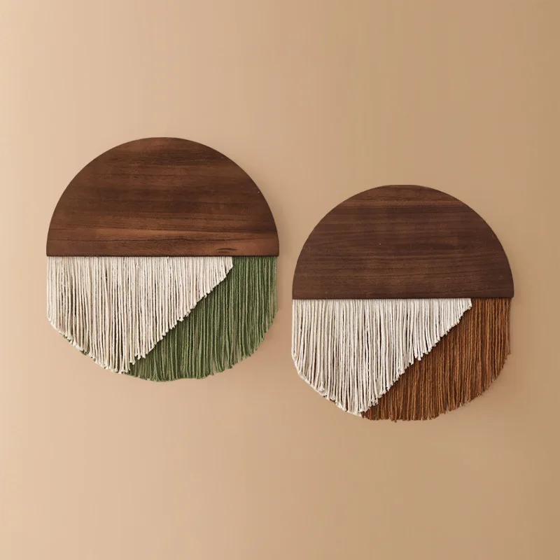 Bohemian Style Half Circle Wood Board Tassel Tapestry Handmade Cotton Thread Wall Hanging Weaving Tapestry for B&B Background
Bohemian Style Half Circle Wood Board Tassel Tapestry Handmade Cotton Thread Wall Hanging Weaving Tapestry for B&B Background
