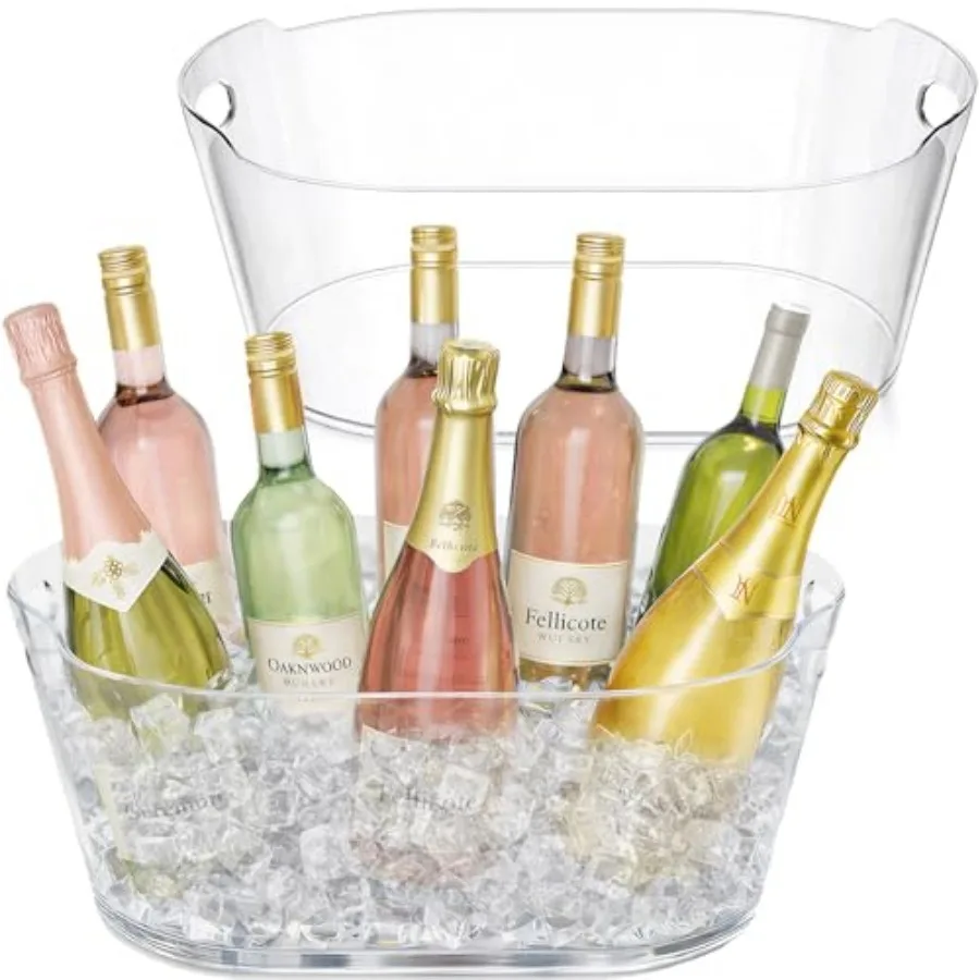 Lifewit 11.5L Ice Bucket for Parties 2 Pcs, Large Plastic Drink Cooler for Champagne Wine, Beer, Clear Beverage Tub for Mimosa
Lifewit 11.5L Ice Bucket for Parties 2 Pcs, Large Plastic Drink Cooler for Champagne Wine, Beer, Clear Beverage Tub for Mimosa