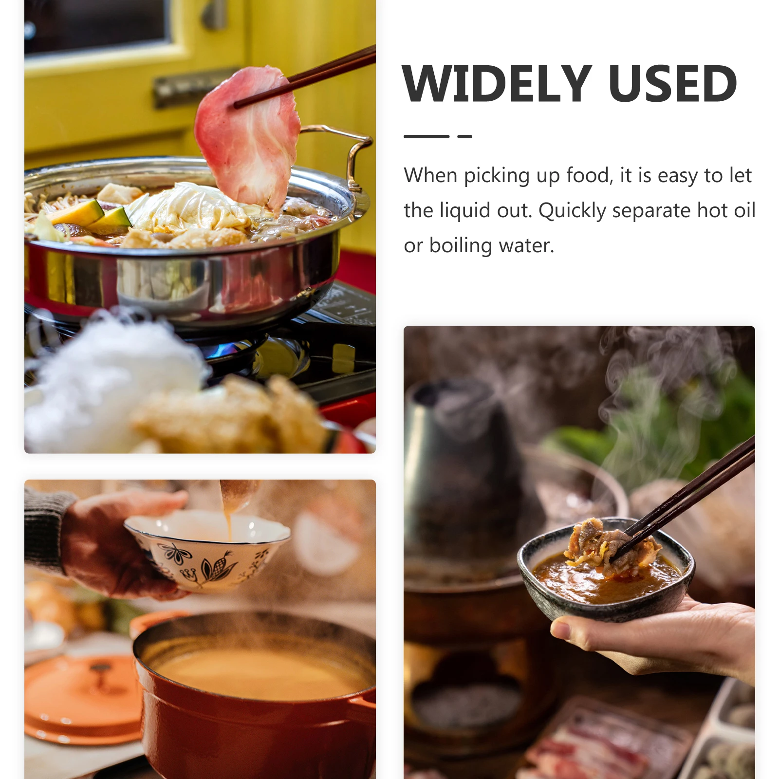 Stainless Steel Noodle Spoon Pasta Strainer Basket Blanching Wonton Mesh Baskets Kitchen Tools Large Capacity Heat Resistant
Stainless Steel Noodle Spoon Pasta Strainer Basket Blanching Wonton Mesh Baskets Kitchen Tools Large Capacity Heat Resistant