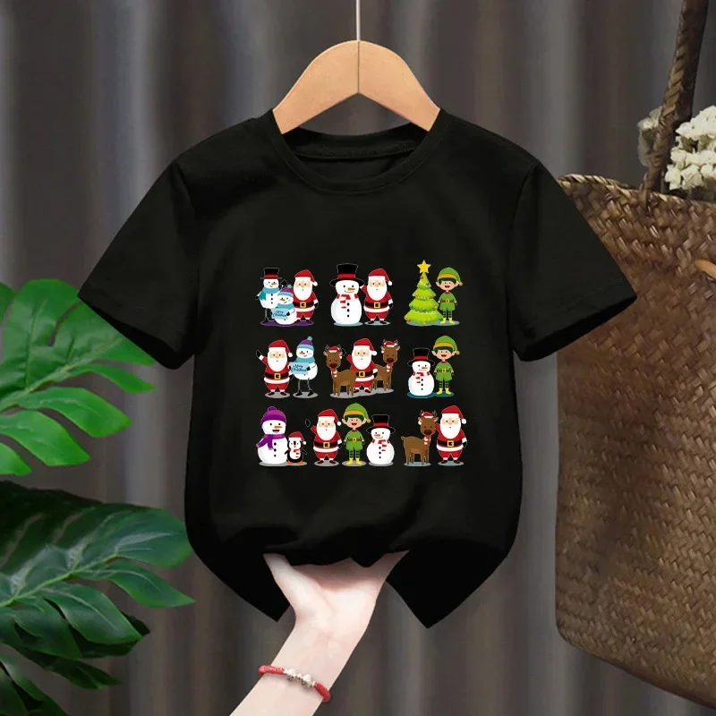 Christmas Santa Elk Short-sleeved Children's Round Neck T-shirt Casual Cartoon Red Men's and Women's T-shirt Tops Harajuku
Christmas Santa Elk Short-sleeved Children's Round Neck T-shirt Casual Cartoon Red Men's and Women's T-shirt Tops Harajuku