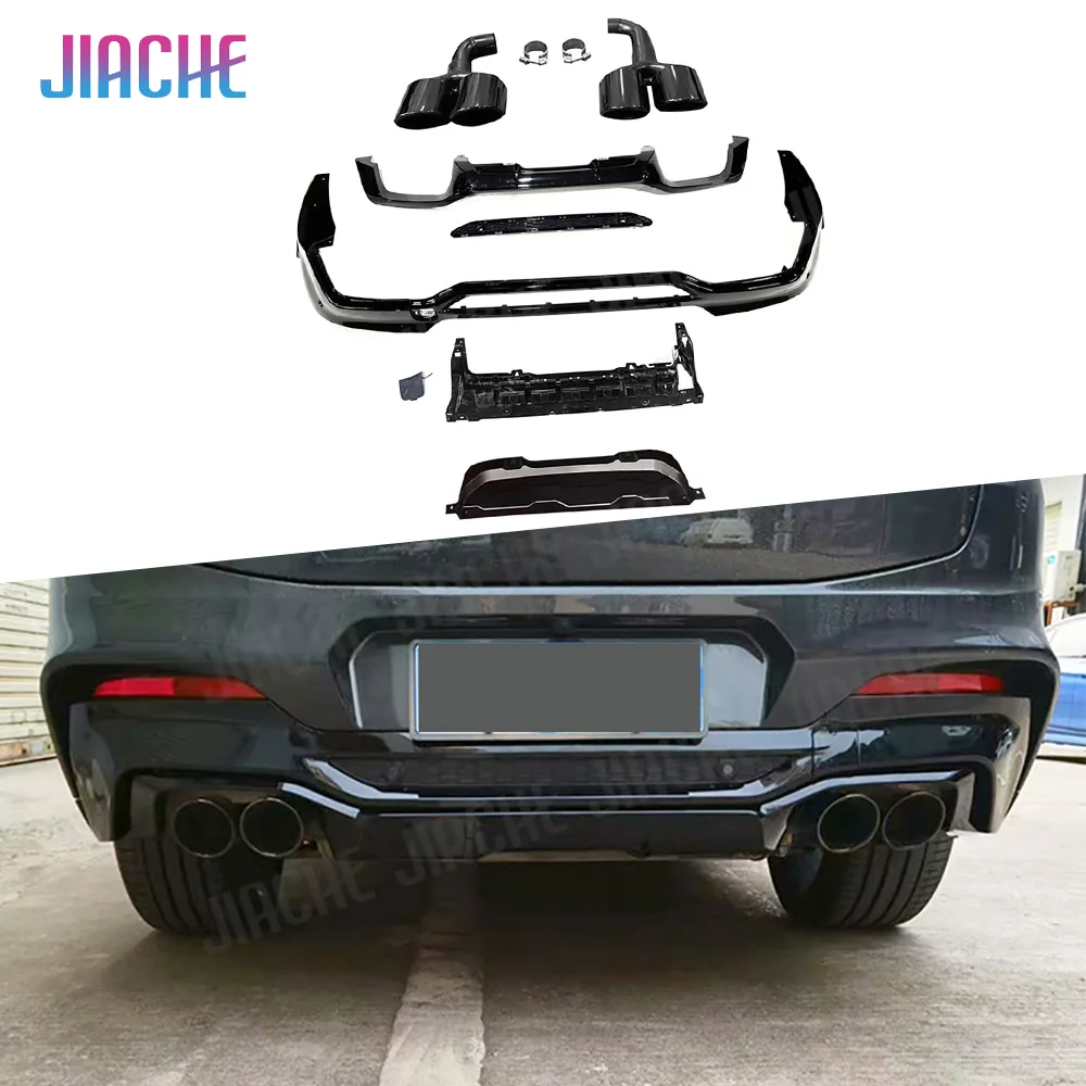 Глянцевый черный диффузор заднего бампера из АБС-пластика с насадками для выхлопной системы из нержавеющей стали для BMW X4 G02 M Sport 2019-2022 + комплект кузова заднего диффузора для губ
Глянцевый черный диффузор заднего бампера из АБС-пластика с насадками для выхлопной системы из нержавеющей стали для BMW X4 G02 M Sport 2019-2022 + комплект кузова заднего диффузора для губ