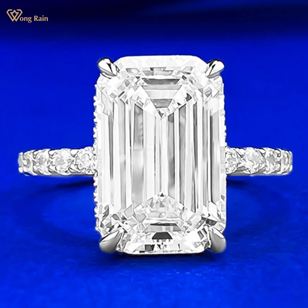 Wong Rain 925 Sterling Silver Emerald Cut 14*9 MM Lab Sapphire High Carbon Diamond Gemstone Engagement Rings Fine Jewelry Gifts
Wong Rain 925 Sterling Silver Emerald Cut 14*9 MM Lab Sapphire High Carbon Diamond Gemstone Engagement Rings Fine Jewelry Gifts