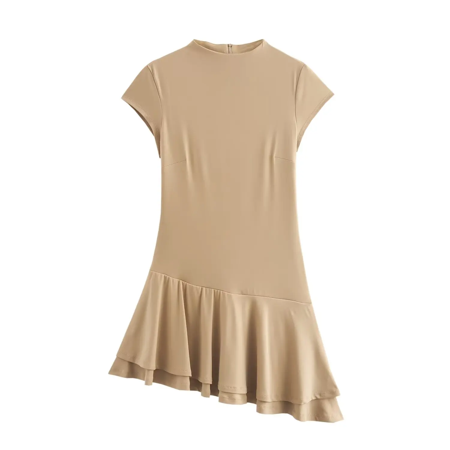 TRAFZA Women's Chic Design Khaki Layered Decoration Short Jumpsuit Slim Dress Female Sexy Elegant Pleated High Street Mini Dress
TRAFZA Women's Chic Design Khaki Layered Decoration Short Jumpsuit Slim Dress Female Sexy Elegant Pleated High Street Mini Dress