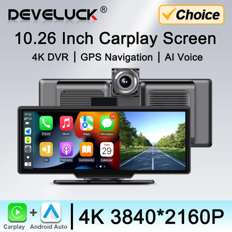 10.26" Dash Cam Rearview Camera Wireless Carplay & Android Auto 4K DVR GPS Navigation Video Recorder Dashboard Monitor Dual Len
10.26" Dash Cam Rearview Camera Wireless Carplay & Android Auto 4K DVR GPS Navigation Video Recorder Dashboard Monitor Dual Len