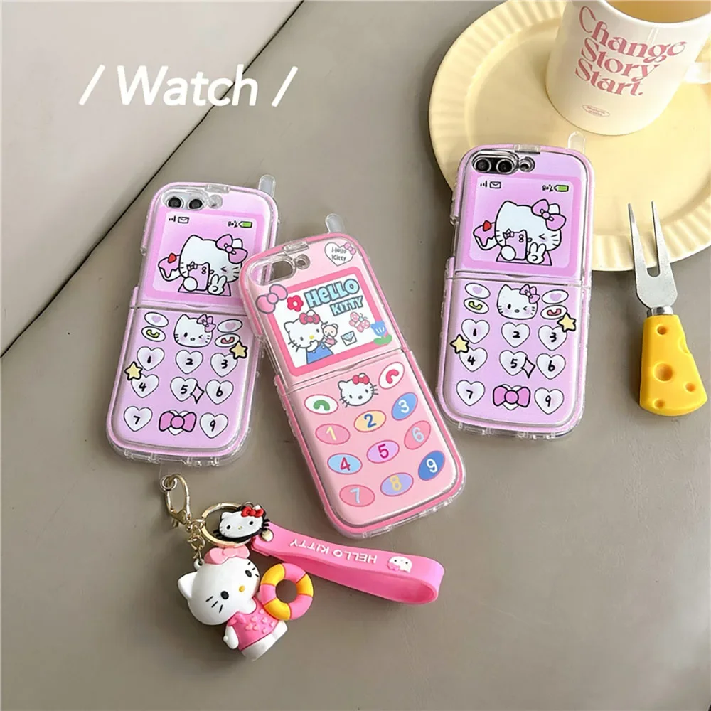 Cute Hello Kitty With Pendant Phone Case for Samsung Galaxy Z Flip 3 4 5 Z Flip 6 5G PC Hard Anti-fall Back Cover Anti-fall
Cute Hello Kitty With Pendant Phone Case for Samsung Galaxy Z Flip 3 4 5 Z Flip 6 5G PC Hard Anti-fall Back Cover Anti-fall