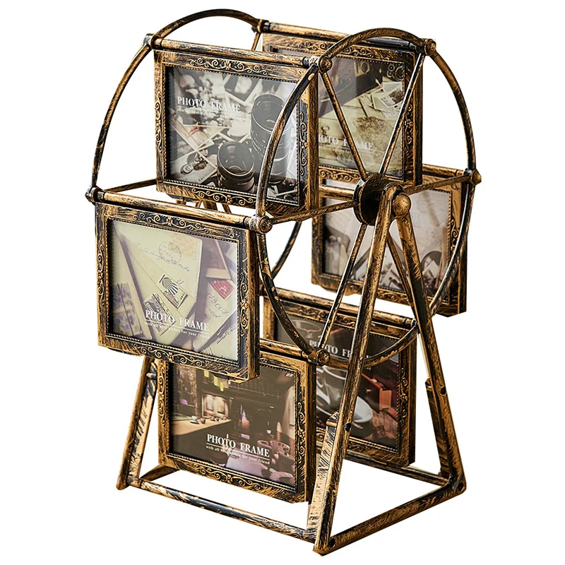 Creative Ferris wheel photo frame, pose, typhoon windmill album, knick-knack, vintage handmade photo frame
Creative Ferris wheel photo frame, pose, typhoon windmill album, knick-knack, vintage handmade photo frame
