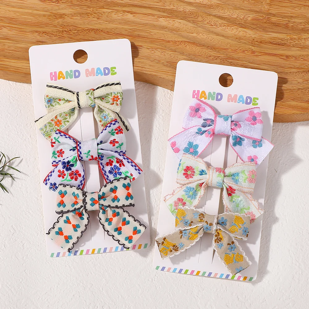 3Pcs/set Floral Embroidery Cute Hairpins for Girls Kids Baby Trendy Handmade Lovely Headwear Flower Hairpins Hair Accessories
3Pcs/set Floral Embroidery Cute Hairpins for Girls Kids Baby Trendy Handmade Lovely Headwear Flower Hairpins Hair Accessories