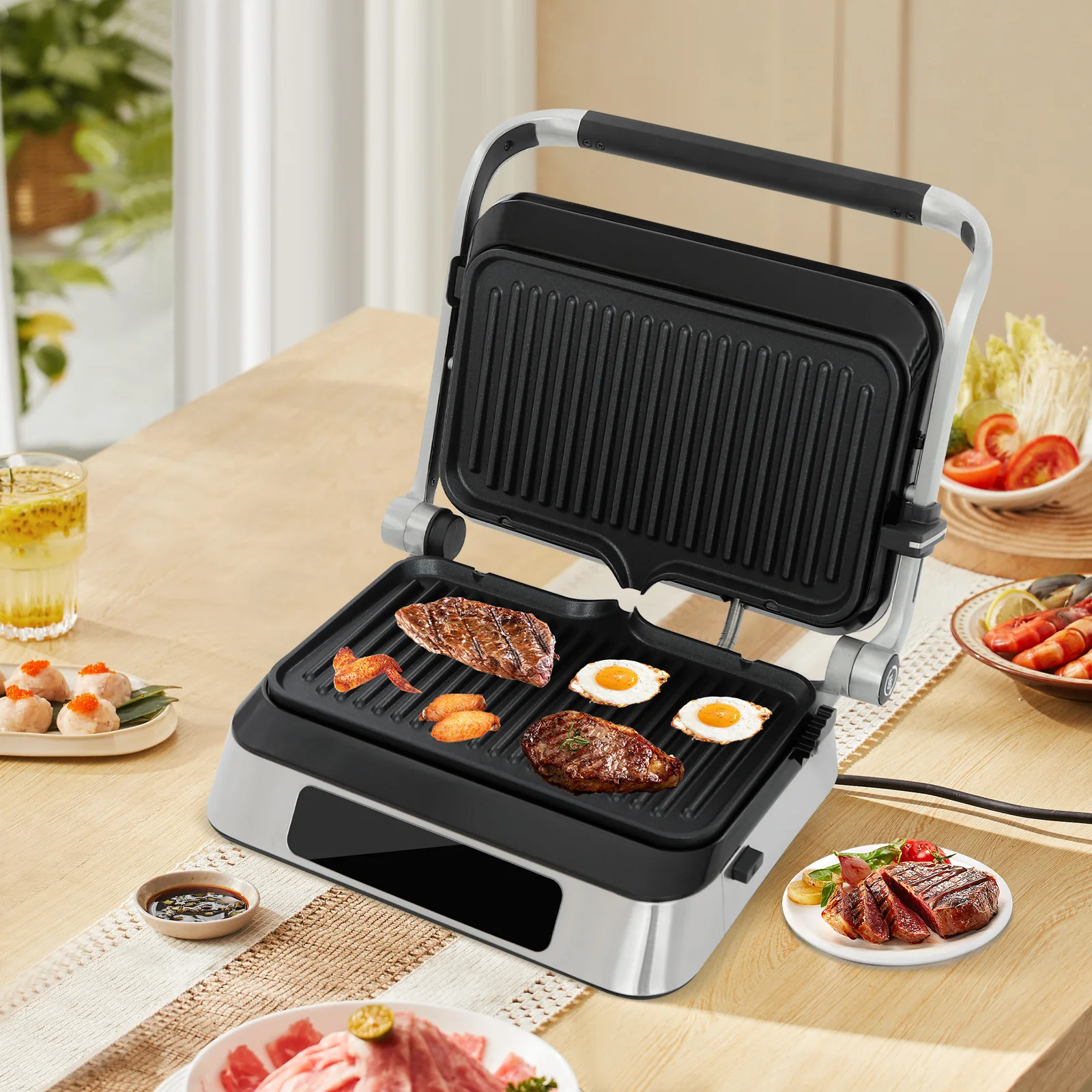 1600W Sandwich Maker Multi-Functional Steak Making Machine Double-sided Grill Pan Sandwich Making Machine
1600W Sandwich Maker Multi-Functional Steak Making Machine Double-sided Grill Pan Sandwich Making Machine