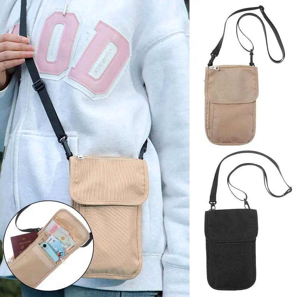 Creative Khaiki Black Hanging Passport Bag Waterproof Adjustable Belt Card Storage Bag Nylon Multi-function Ticket Holder Normal
Creative Khaiki Black Hanging Passport Bag Waterproof Adjustable Belt Card Storage Bag Nylon Multi-function Ticket Holder Normal