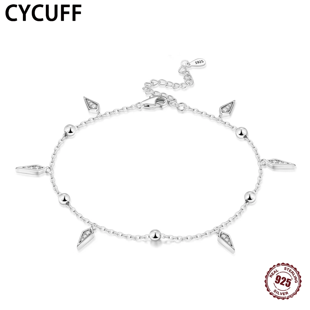 CYCUFF 925 Sterling Silver Shining Zircon Bohemian Anklets Adjustable Fashion Ankle Bracelet Women Foot Chain Jewelry Trend 2025
CYCUFF 925 Sterling Silver Shining Zircon Bohemian Anklets Adjustable Fashion Ankle Bracelet Women Foot Chain Jewelry Trend 2025
