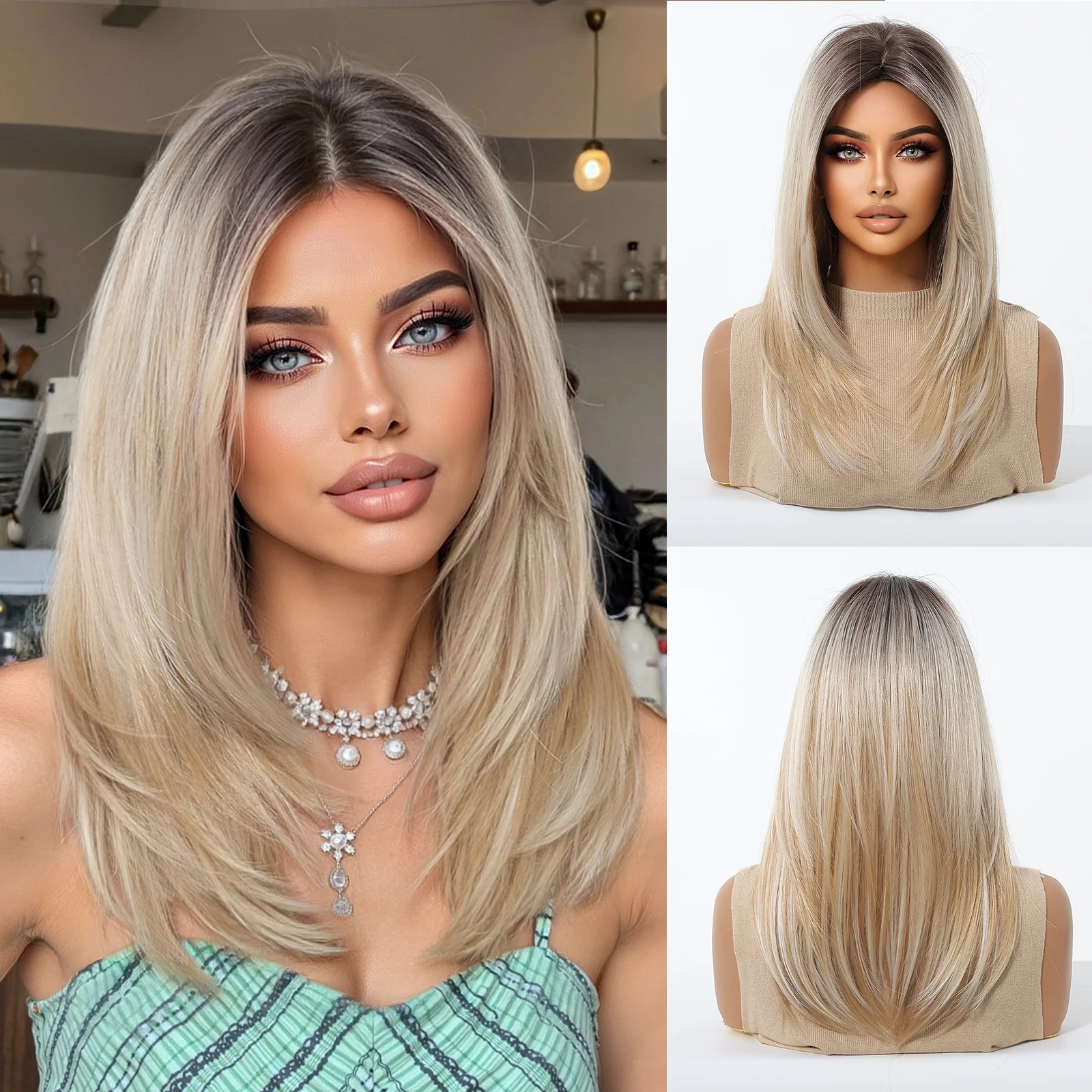 Коричневые светлые парики с эффектом омбре для женщин, пепельно-русый парик, средняя часть, длина до плеч, синтетические многослойные волосы для женщин, повседневный косплей
Коричневые светлые парики с эффектом омбре для женщин, пепельно-русый парик, средняя часть, длина до плеч, синтетические многослойные волосы для женщин, повседневный косплей