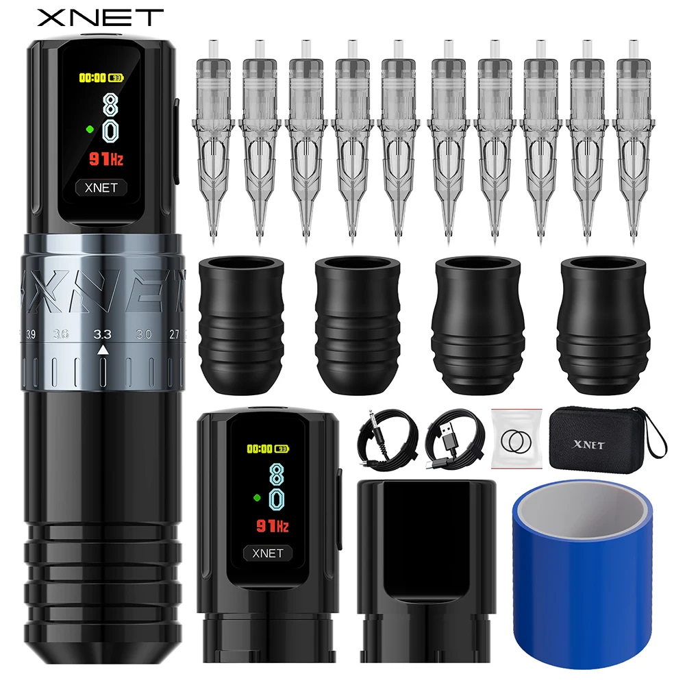 XNET Vipera Wireless Tattoo Machine With 10 Needles Adjustable Stroke 2.4-4.2mm OLED Display 2400mAh Battery For Tattoo Artists
XNET Vipera Wireless Tattoo Machine With 10 Needles Adjustable Stroke 2.4-4.2mm OLED Display 2400mAh Battery For Tattoo Artists