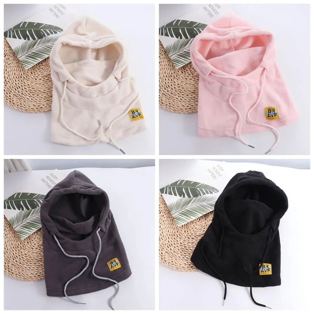 Casual Drawstring Fleece Balaclava Hat Windproof Solid Color Pullover Cap Ear Protector Thickened Mask Hood Beanies Autumn
Casual Drawstring Fleece Balaclava Hat Windproof Solid Color Pullover Cap Ear Protector Thickened Mask Hood Beanies Autumn
