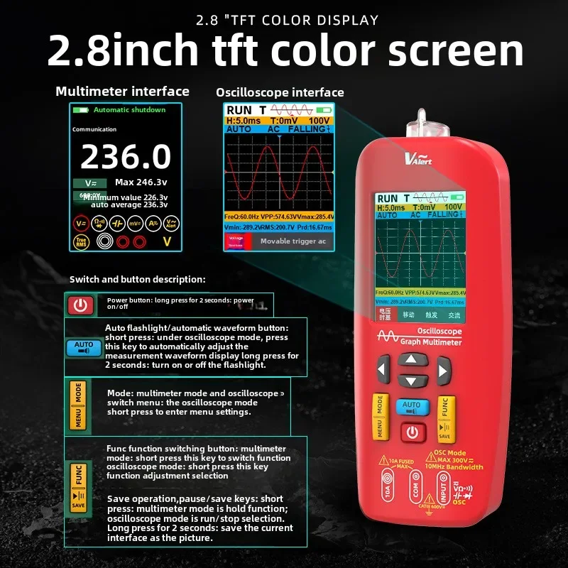 BS-O1-001 Digital handheld oscilloscope multimeter three-in-one color screen oscilloscope multifunction auto repair instrument
BS-O1-001 Digital handheld oscilloscope multimeter three-in-one color screen oscilloscope multifunction auto repair instrument