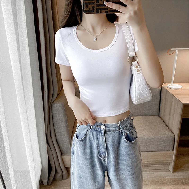 Women's Staple Crew Neck T-Shirt Basic Short Sleeve Solid Color Cotton Casual Comfort Tee
Women's Staple Crew Neck T-Shirt Basic Short Sleeve Solid Color Cotton Casual Comfort Tee