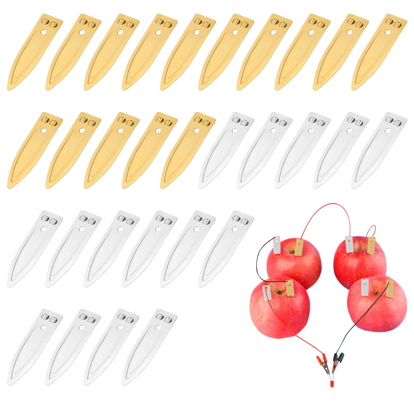 30pcs Copper Zinc Anode Sheet Zinc Strip Electroplating Plate DIY Fruit Consumables Strips Interesting experiment tool
30pcs Copper Zinc Anode Sheet Zinc Strip Electroplating Plate DIY Fruit Consumables Strips Interesting experiment tool