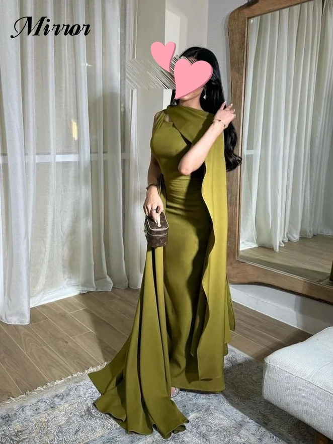 Mirror Dress Elegant Vintage Sweet Green Ruffle One Shoulder Customize Formal Occasion Prom Dress Evening Party Gowns
Mirror Dress Elegant Vintage Sweet Green Ruffle One Shoulder Customize Formal Occasion Prom Dress Evening Party Gowns