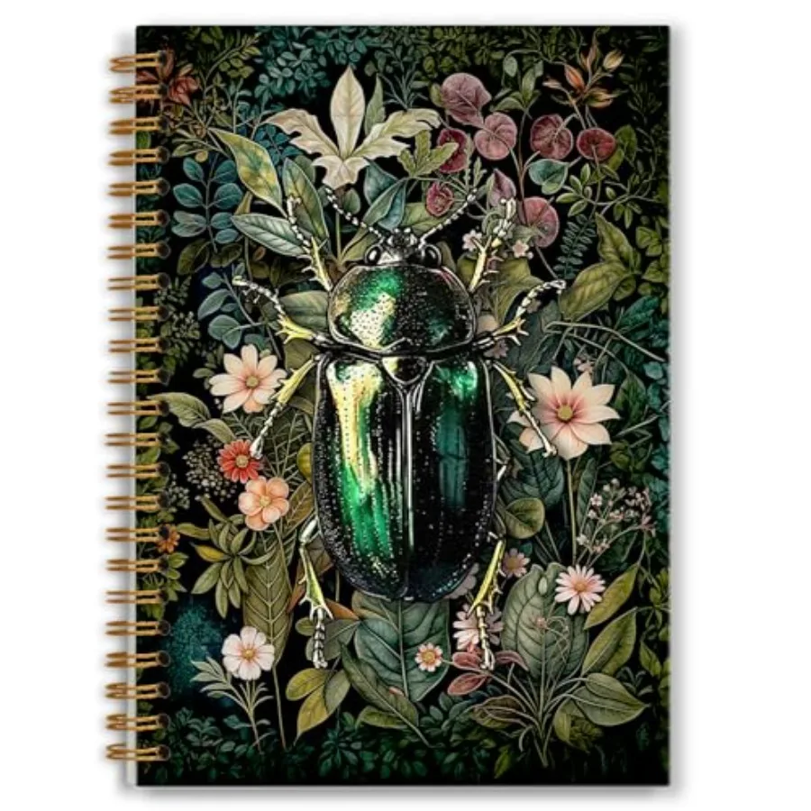 Vintage Floral Beetle Notebook, Retro Moody Wildflower Insect Journal, Dark Cottagecore Botanical Journal for Writing, Rustic F
Vintage Floral Beetle Notebook, Retro Moody Wildflower Insect Journal, Dark Cottagecore Botanical Journal for Writing, Rustic F