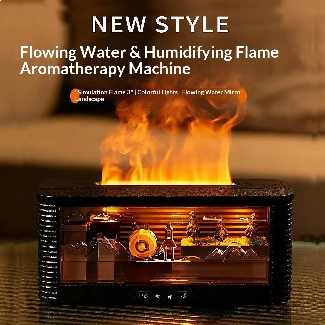 2026 New Flame Fireplace Aroma Diffuser, Creative Waterfall Humidifier with 7-Color LED Mood Light
2026 New Flame Fireplace Aroma Diffuser, Creative Waterfall Humidifier with 7-Color LED Mood Light