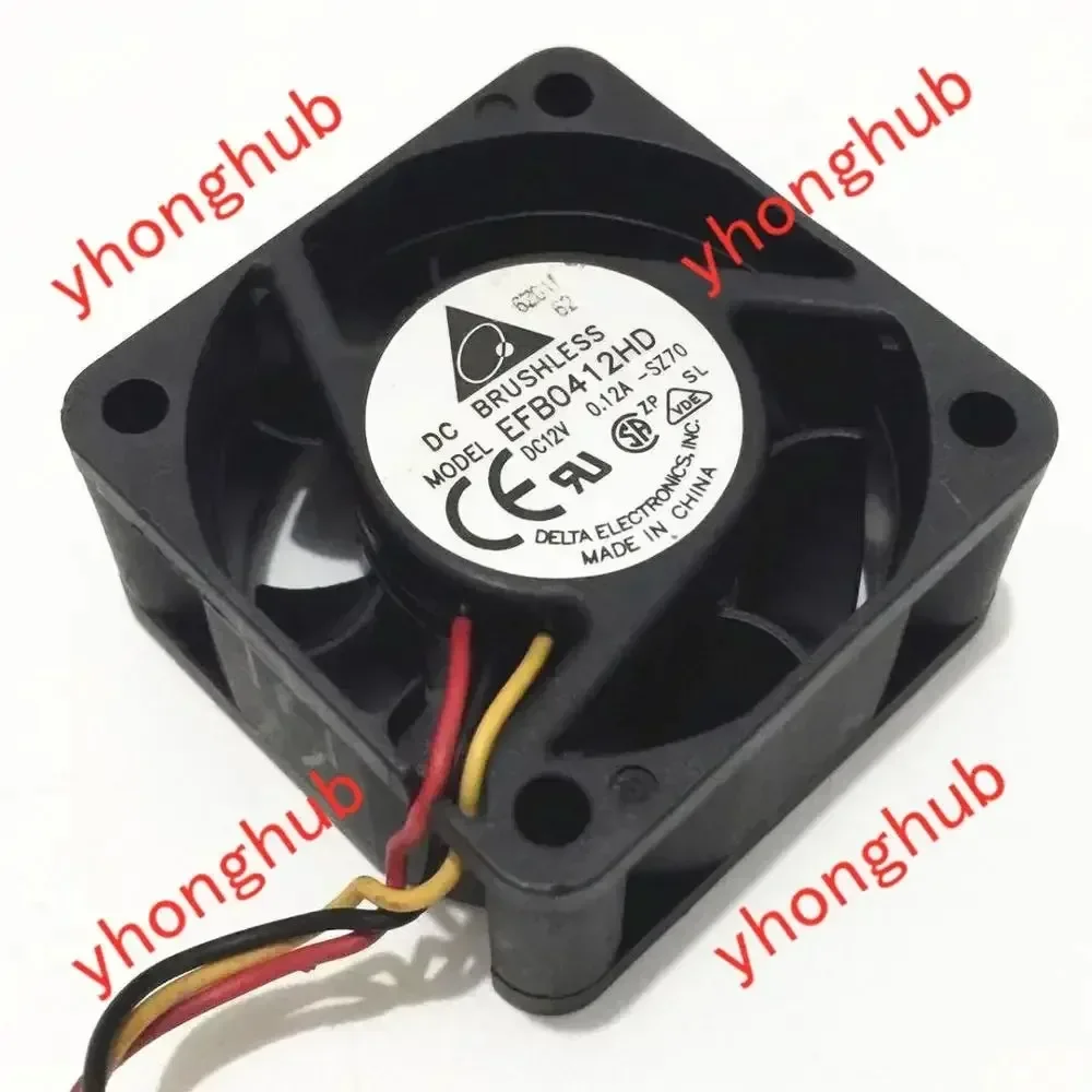 Delta Electronics EFB0412HD SZ70 DC 12V 0.12A 40X40X20mm Cooling Fan
Delta Electronics EFB0412HD SZ70 DC 12V 0.12A 40X40X20mm Cooling Fan