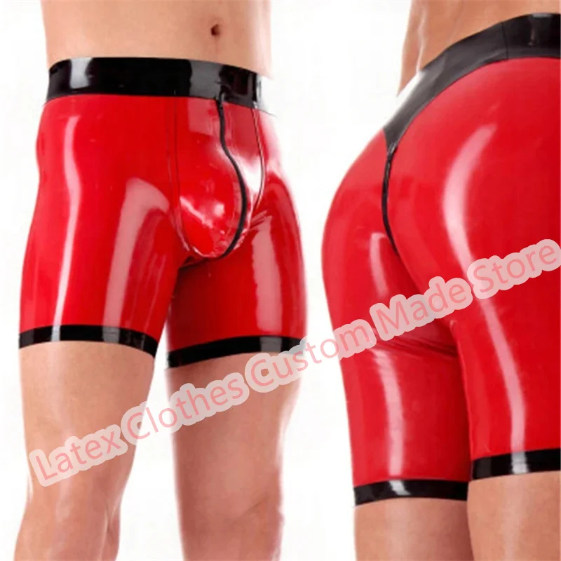Latex Shorts Panties Red with Black Front Zip Sexy Short Pants Rubber Men's U Pouch
Latex Shorts Panties Red with Black Front Zip Sexy Short Pants Rubber Men's U Pouch