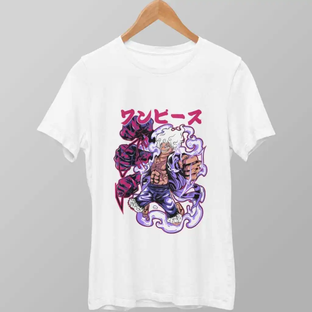 Nika Luffy Gear 5 ONE PIECE Аниме Мужчины Женщины Летняя футболка Harajuku с коротким рукавом Свободная негабаритная повседневная футболка для фитнеса Комфортный топ Y2k 
Nika Luffy Gear 5 ONE PIECE Аниме Мужчины Женщины Летняя футболка Harajuku с коротким рукавом Свободная негабаритная повседневная футболка для фитнеса Комфортный топ Y2k