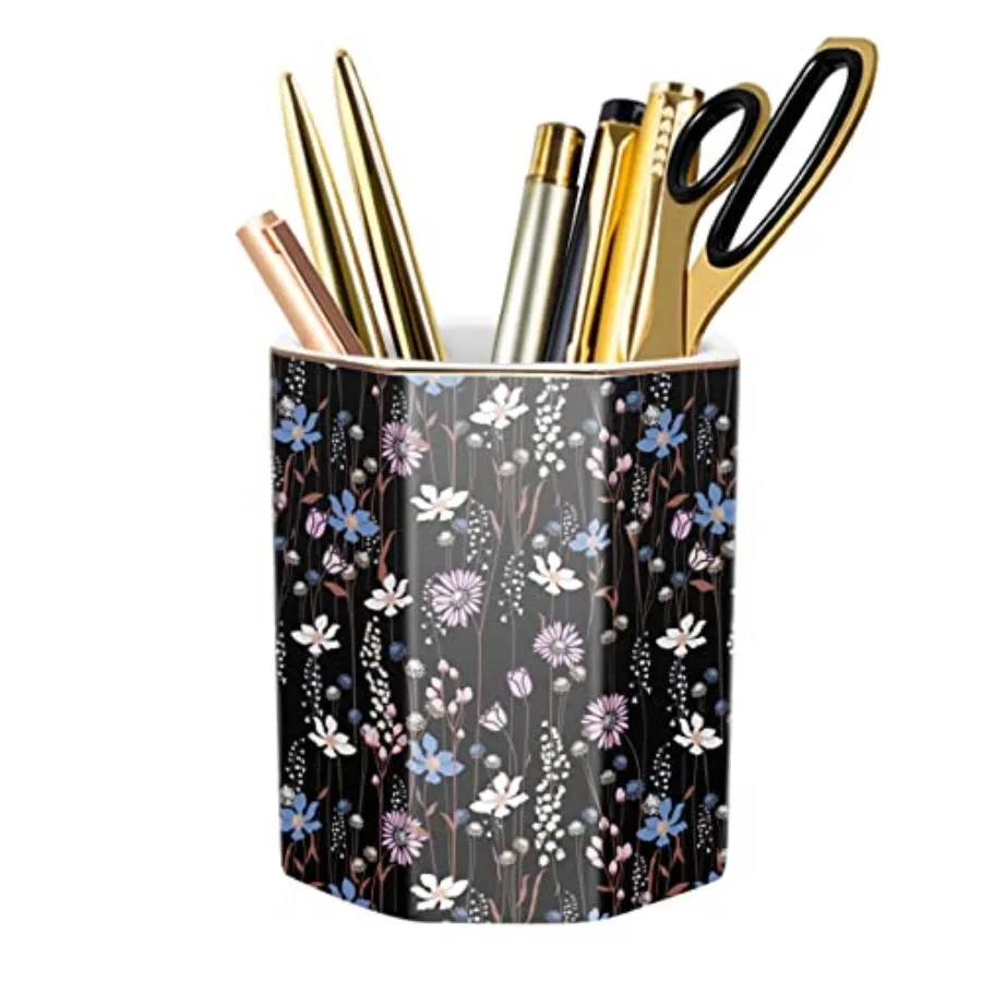 Ceramic Floral Pen Holder for Desk, Cute Large Capacity Colored Pencil Organizer for Office, Makeup Brush Holder for Girl Women
Ceramic Floral Pen Holder for Desk, Cute Large Capacity Colored Pencil Organizer for Office, Makeup Brush Holder for Girl Women