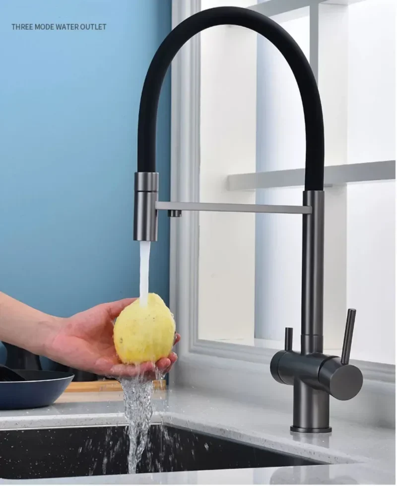 Kitchen Faucet Gray Pull Down Kitchen Tap Brushed Gold 3 Functions Kitchen Mixer Rotating Sink Faucet Mixer Tap
Kitchen Faucet Gray Pull Down Kitchen Tap Brushed Gold 3 Functions Kitchen Mixer Rotating Sink Faucet Mixer Tap