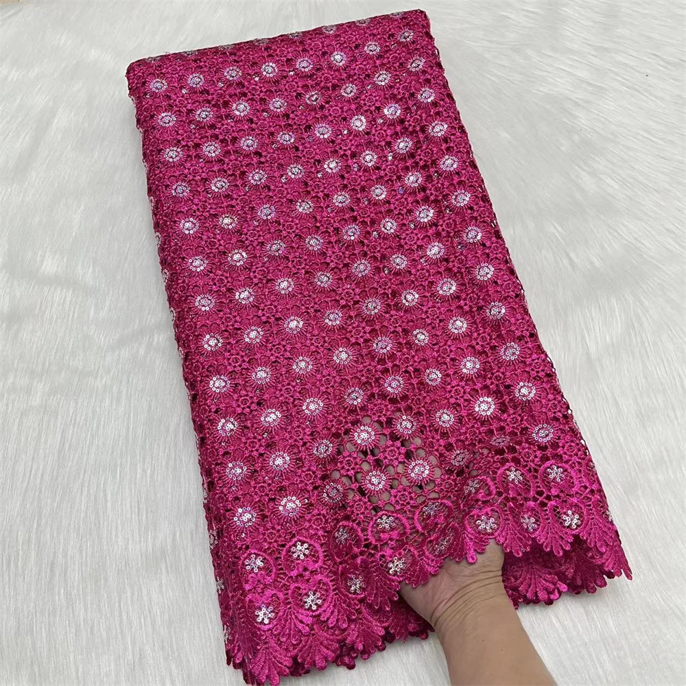 African Lace Fabric with Sequins, Pink Guipure Cord Lace, French Lace Fabrics , 5 Yards, New
African Lace Fabric with Sequins, Pink Guipure Cord Lace, French Lace Fabrics , 5 Yards, New