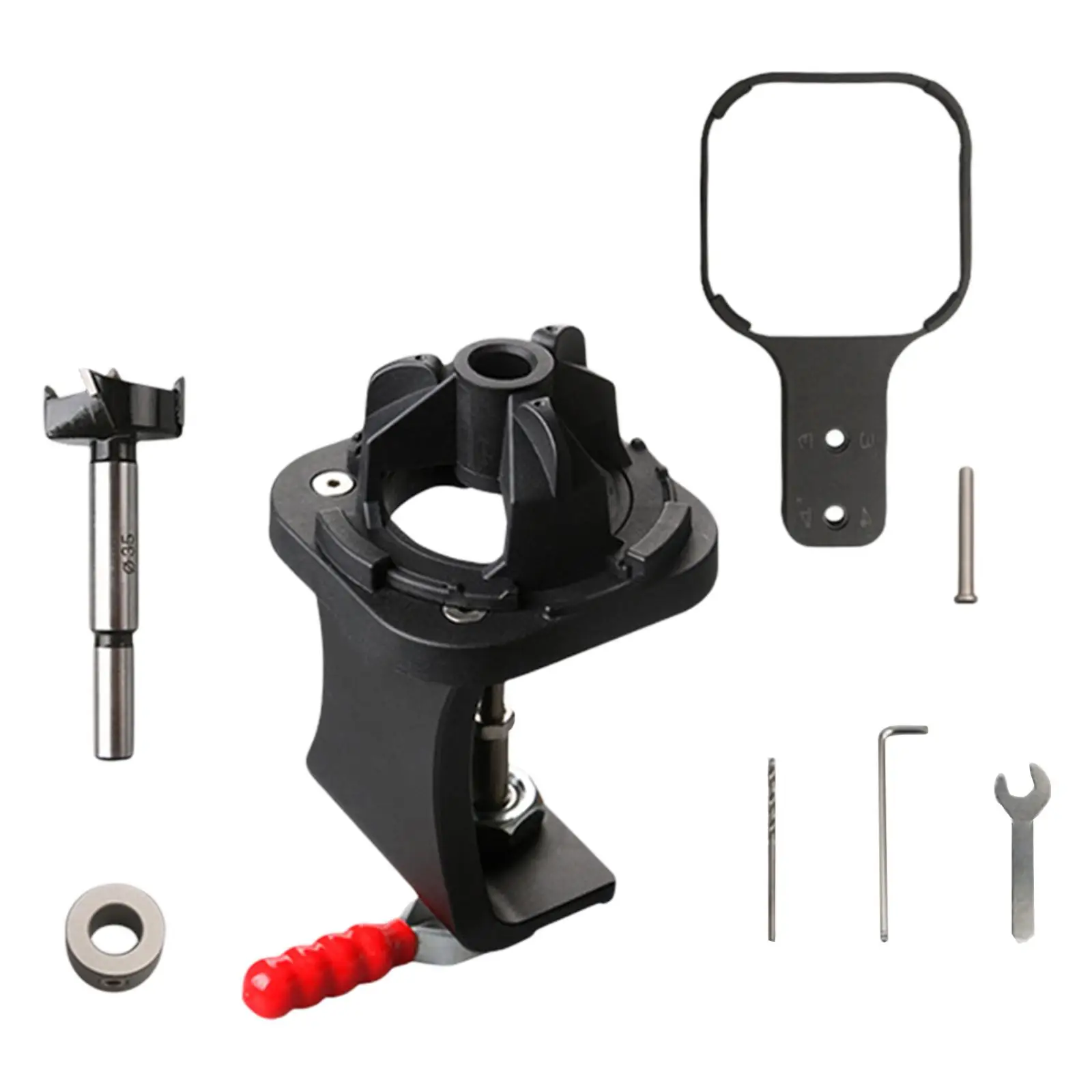 Aluminum Alloy Hinge Hole Locator Jig Tools Drilling for Cabinets
Aluminum Alloy Hinge Hole Locator Jig Tools Drilling for Cabinets