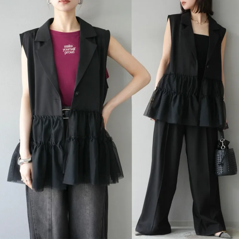 Korean Style Black V-neck Vest Women's Autumn Winter New Slimming Versatile Fashionable Solid Color Sleeveless Outerwear Tops 
Korean Style Black V-neck Vest Women's Autumn Winter New Slimming Versatile Fashionable Solid Color Sleeveless Outerwear Tops