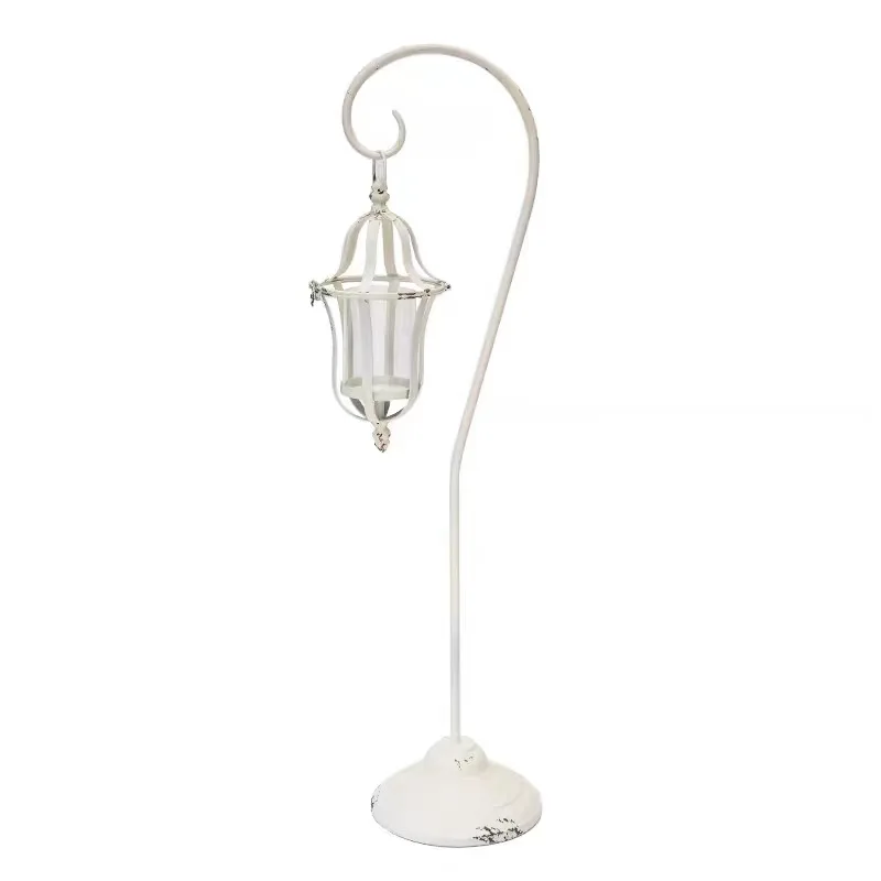 Vintage Metal Lantern Stand, Distressed White Finish, Hanging Candle Holder with Curved Hook, 85cm Height
Vintage Metal Lantern Stand, Distressed White Finish, Hanging Candle Holder with Curved Hook, 85cm Height