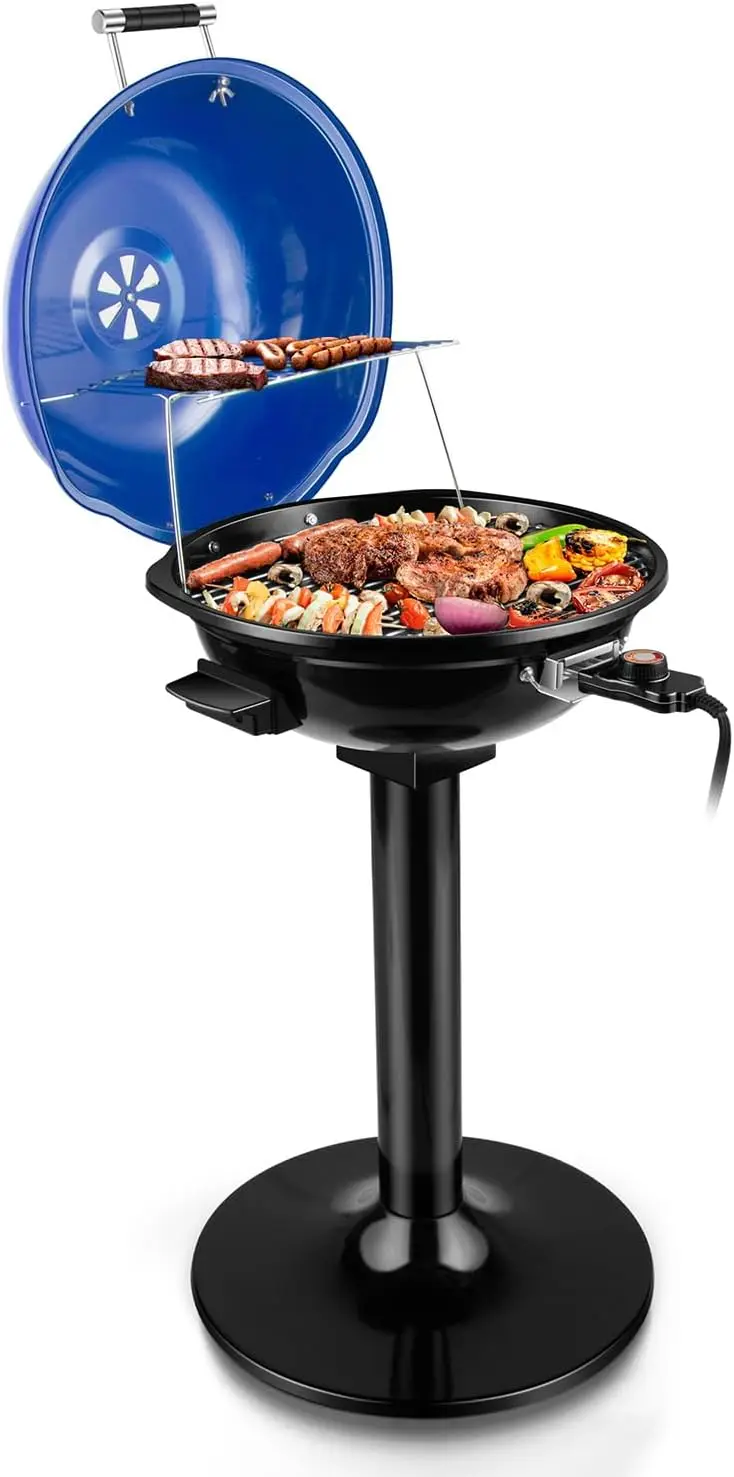 Outdoor Electric BBQ Grill, 1600W Portable Removable Stand Grill with Adjustable Heat & Drip Tray, Double Layer
Outdoor Electric BBQ Grill, 1600W Portable Removable Stand Grill with Adjustable Heat & Drip Tray, Double Layer