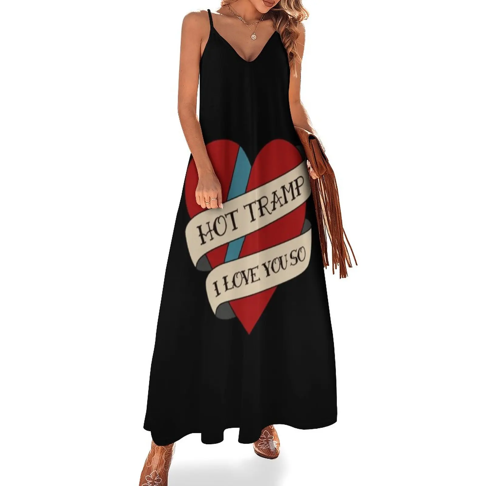 Retro Hot Tramp in Tattoo Style Heart Sleeveless Dress Long dresses Women's summer long dress Dress
Retro Hot Tramp in Tattoo Style Heart Sleeveless Dress Long dresses Women's summer long dress Dress