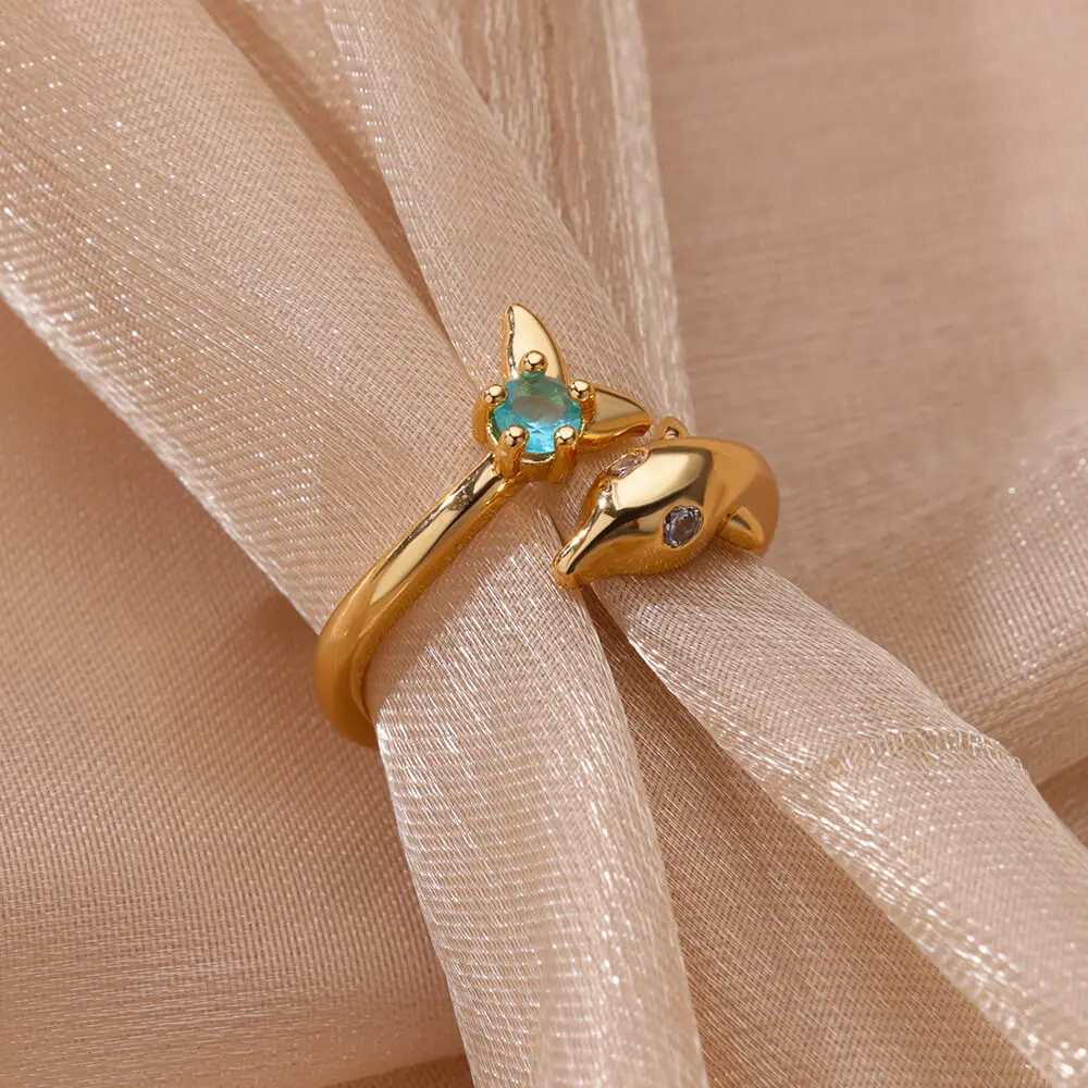 Blue Zircon Tiny Dolphins Rings for Women Gold Color Open Adjustable Finger Ring Aesthetic Fashion Wedding Jewelry Gift anillos
Blue Zircon Tiny Dolphins Rings for Women Gold Color Open Adjustable Finger Ring Aesthetic Fashion Wedding Jewelry Gift anillos