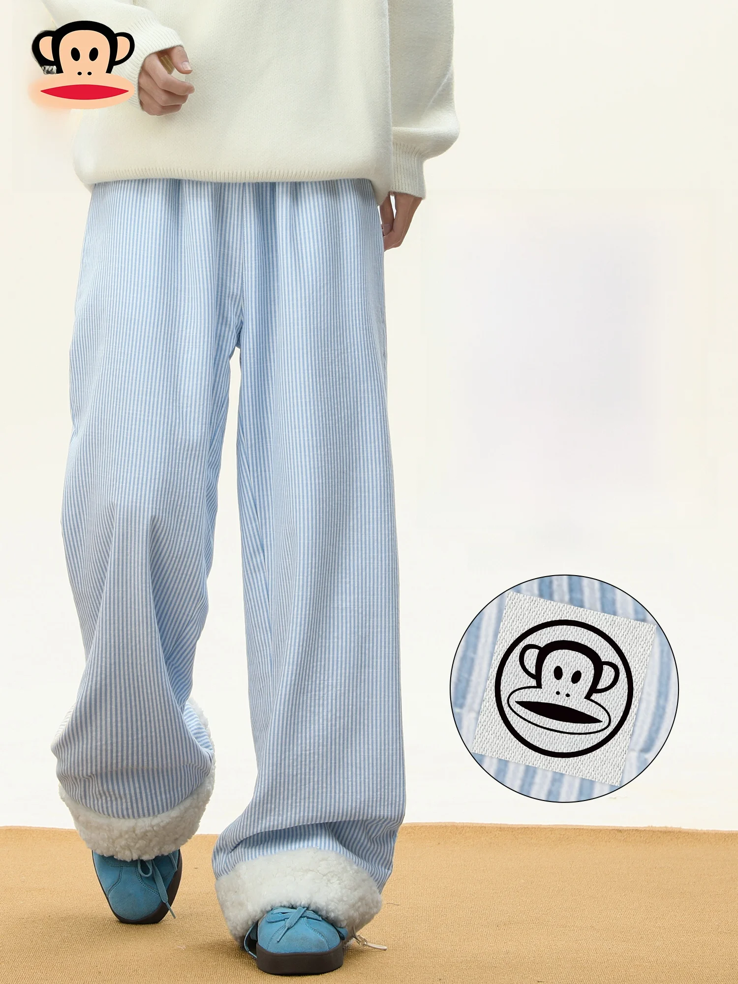 PaulFrank Winter Lamb Velvet Warm Casual Pants Men's American Stripe Warm Straight Leg Wide Leg Pants Comfortable Loose Fit
PaulFrank Winter Lamb Velvet Warm Casual Pants Men's American Stripe Warm Straight Leg Wide Leg Pants Comfortable Loose Fit