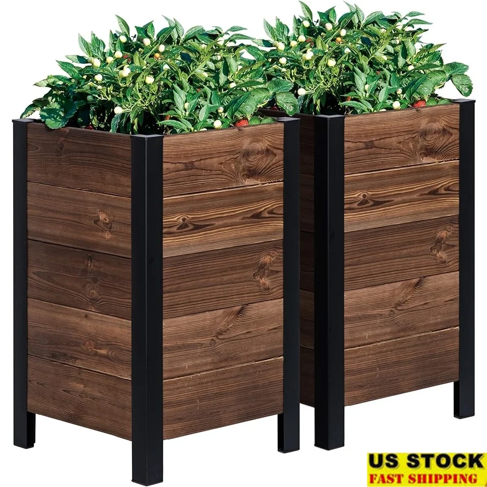 Raised Garden Bed Planter Box Set of 2 Durable Aluminum Legs Rot Resistant Hardwood Elevated Planter with Drainage Holes
Raised Garden Bed Planter Box Set of 2 Durable Aluminum Legs Rot Resistant Hardwood Elevated Planter with Drainage Holes