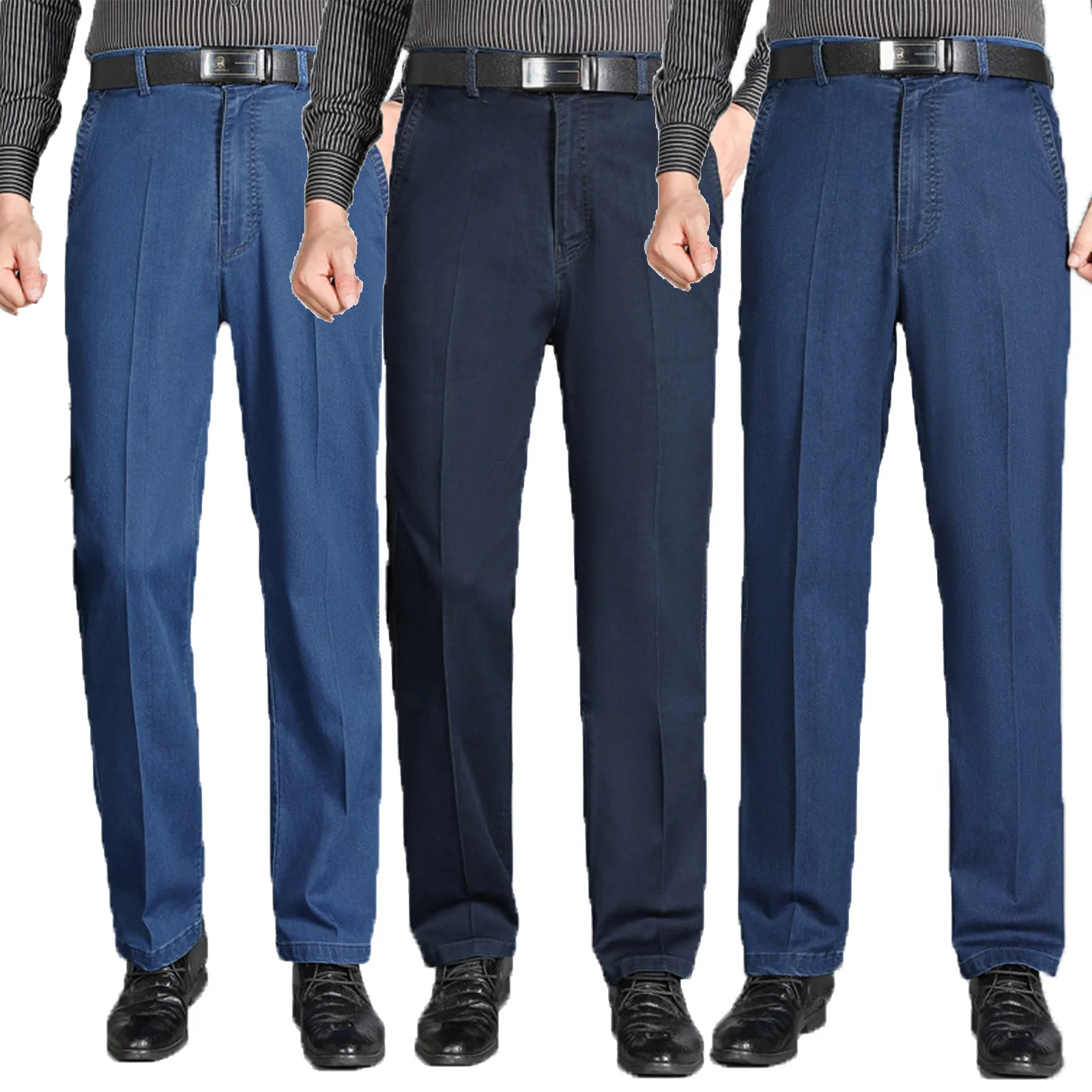 Business Casual Jeans Adult Men Loose Straight Leg Denim Pants Zipper Fly Button Denim Trousers with Pockets Size 31-36 for Man
Business Casual Jeans Adult Men Loose Straight Leg Denim Pants Zipper Fly Button Denim Trousers with Pockets Size 31-36 for Man