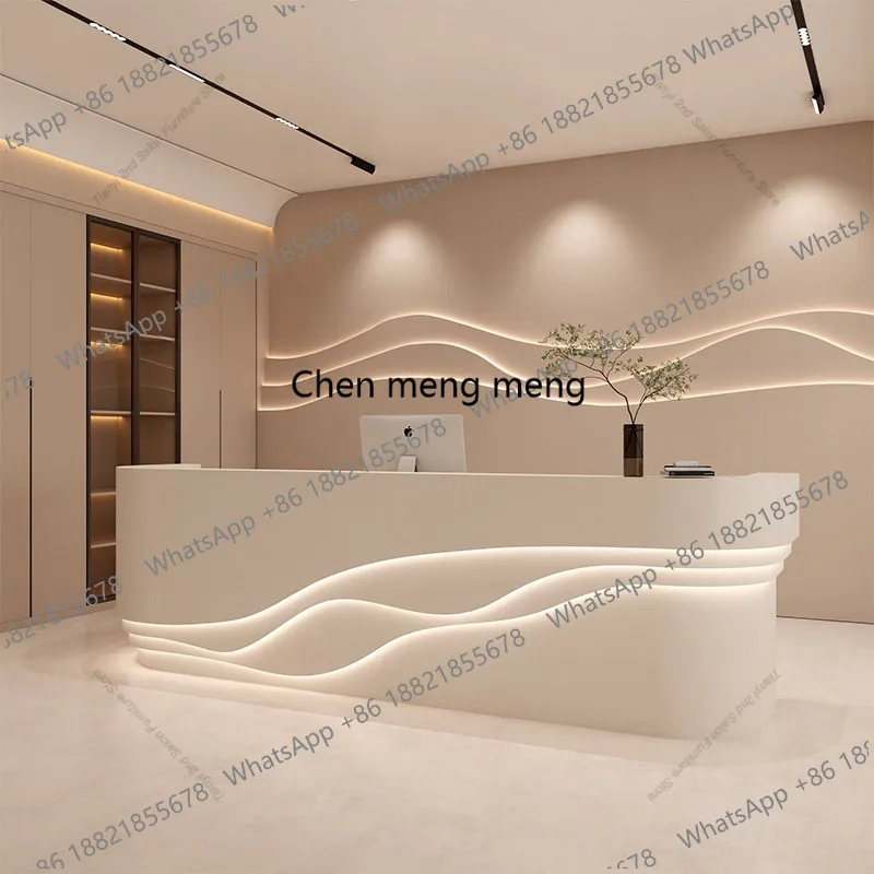 Nordic Cream Style Cashier Counter Modern Simple Clothing Store Bar Counter Creative Design Office Furniture podium stand
Nordic Cream Style Cashier Counter Modern Simple Clothing Store Bar Counter Creative Design Office Furniture podium stand