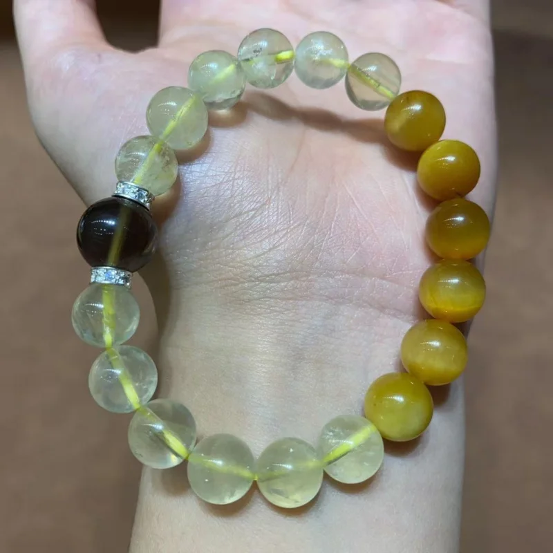 Multi-Gem Yellow Golden Tiger Eye Obsidian Beaded Bracelet New Style Fashionable Elegant Je
Multi-Gem Yellow Golden Tiger Eye Obsidian Beaded Bracelet New Style Fashionable Elegant Je