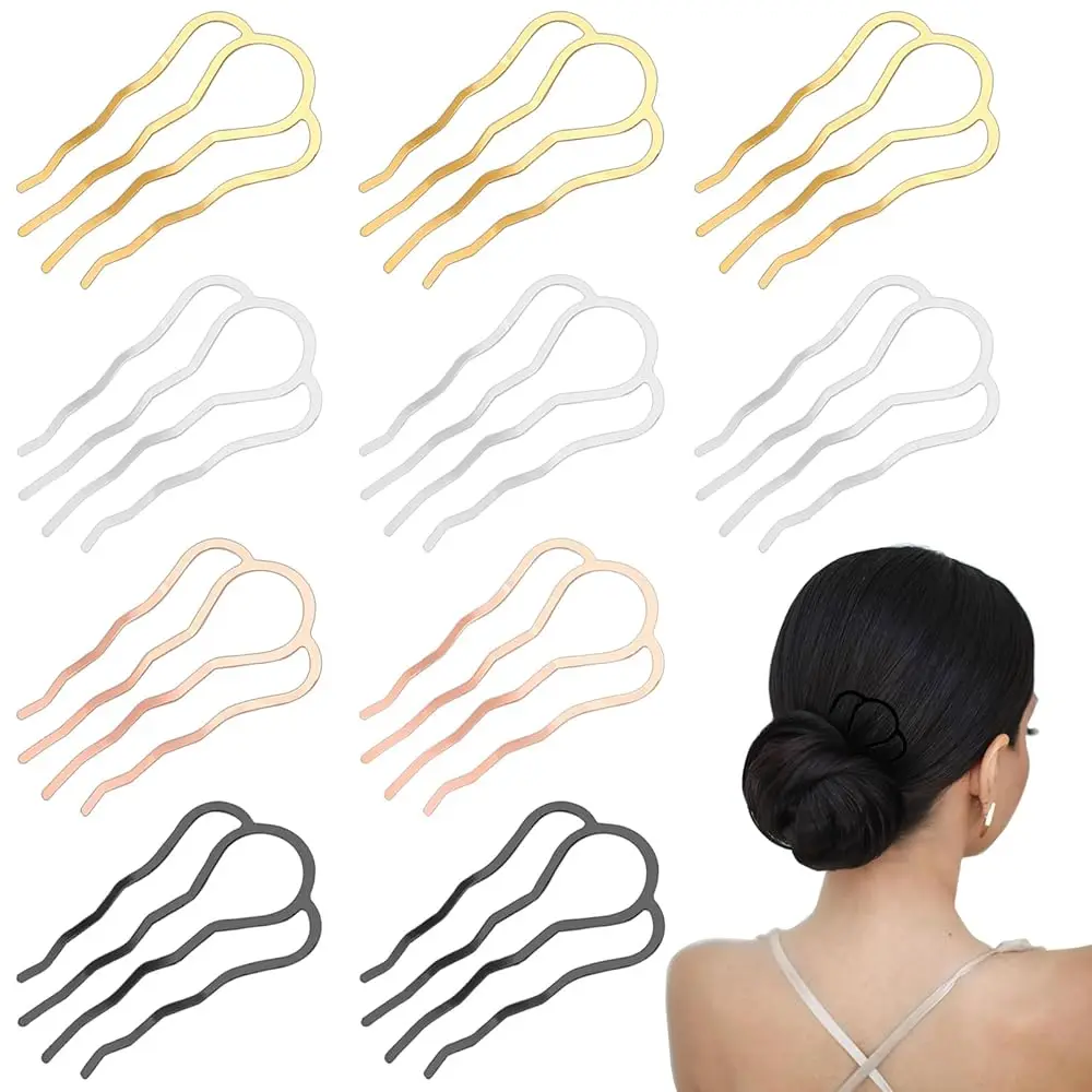 10 Pieces Hair Side Combs Metal Fork Clip French Twist Comb Updo Stick, U-Shape Teeth Styling Tools Messy Bun Maker Vintage H
10 Pieces Hair Side Combs Metal Fork Clip French Twist Comb Updo Stick, U-Shape Teeth Styling Tools Messy Bun Maker Vintage H