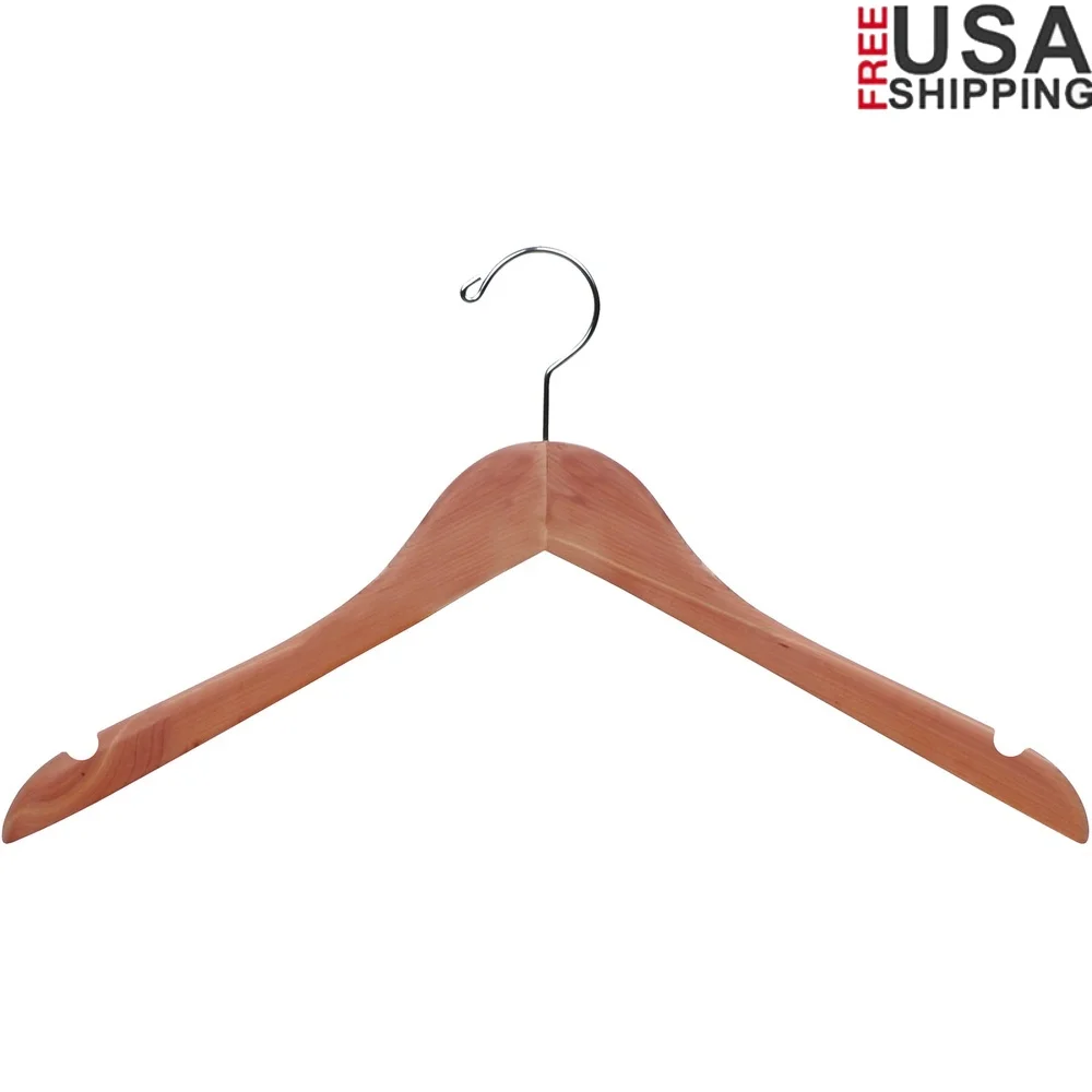 Natural Cedar Wood Hangers 8 Pack with Swivel Hook Notched Design Space Saving Closet Organizer Heavy Duty Chrome Hardware
Natural Cedar Wood Hangers 8 Pack with Swivel Hook Notched Design Space Saving Closet Organizer Heavy Duty Chrome Hardware