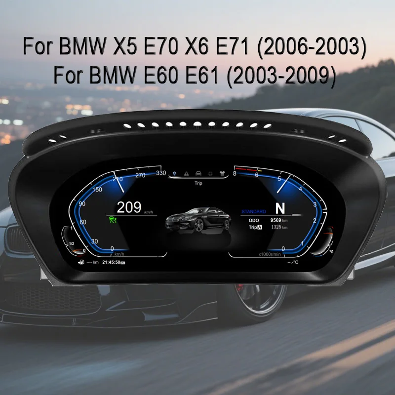 Цифровой набор инструментов для BMW 5 серии E60 E61 2003-2009, E70 E71 2006-2013, набор инструментов HUD, набор спидометра
Цифровой набор инструментов для BMW 5 серии E60 E61 2003-2009, E70 E71 2006-2013, набор инструментов HUD, набор спидометра