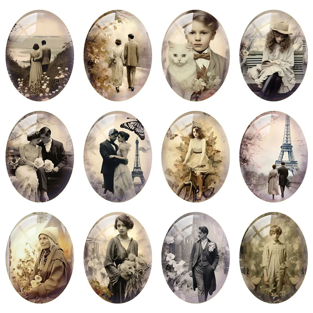 10pcs/lot Retro Paris Couple Oval Photo Glass Cabochon Flatback Demo Flat Back Cameo For Diy Jewelry Making Supplies
10pcs/lot Retro Paris Couple Oval Photo Glass Cabochon Flatback Demo Flat Back Cameo For Diy Jewelry Making Supplies