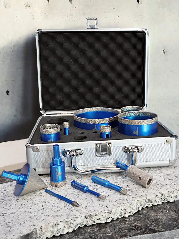 BRSCHNITT Dia 9/11/12pcs Set Diamond Drilling Bit Kit Tile Cutter for Ceramic Drill Bit Marble Granite Hole Saw Drill Chamfer
BRSCHNITT Dia 9/11/12pcs Set Diamond Drilling Bit Kit Tile Cutter for Ceramic Drill Bit Marble Granite Hole Saw Drill Chamfer