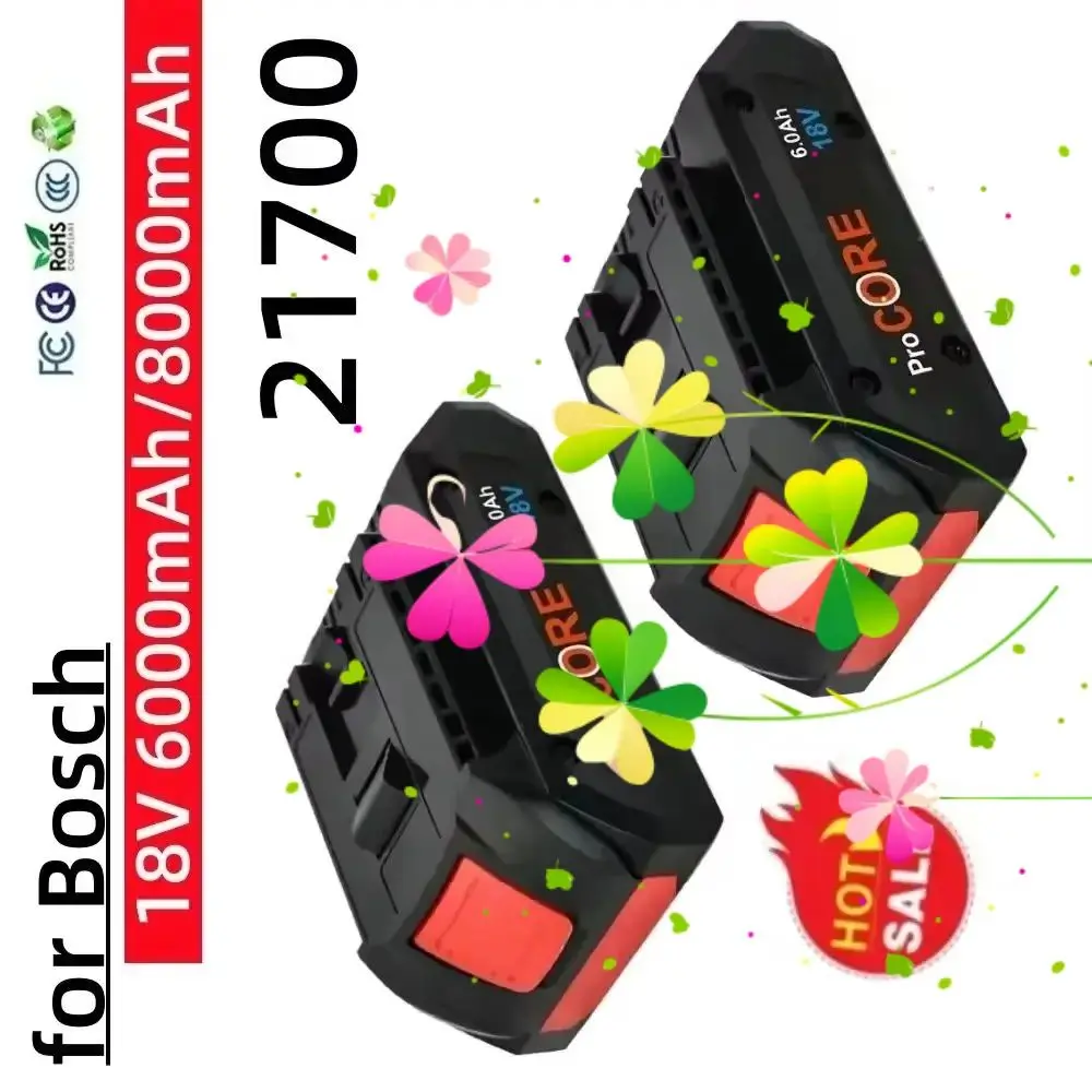 For BOSCH 18V ProCORE Li-ion Battery 21700 6.0Ah Replacement Professional Grade with BMS Compatible with BAT609 BAT618
For BOSCH 18V ProCORE Li-ion Battery 21700 6.0Ah Replacement Professional Grade with BMS Compatible with BAT609 BAT618
