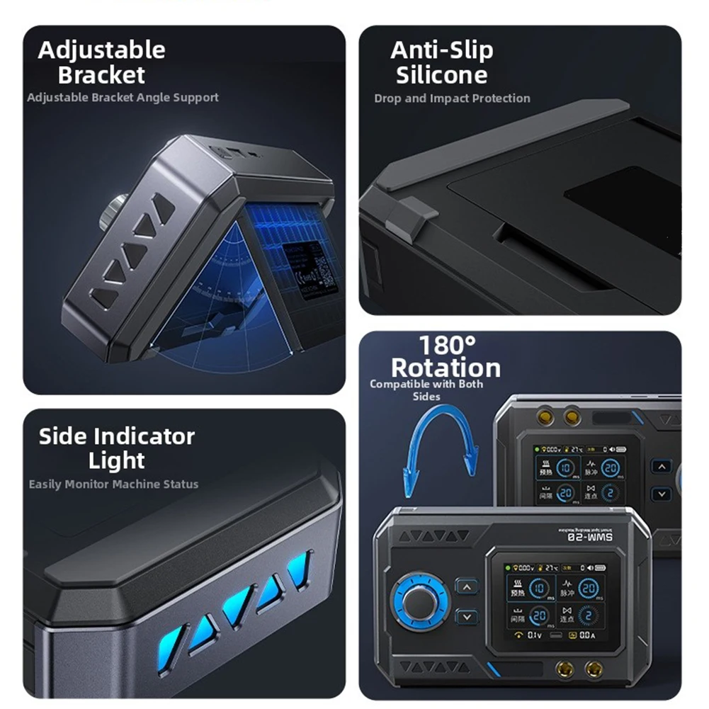 SWM-20 Spot Welder Dual Pulse Spot Welding Machine Handheld Small Lithium Battery Spot Welding Pen Nickel Sheet Kit 1200A
SWM-20 Spot Welder Dual Pulse Spot Welding Machine Handheld Small Lithium Battery Spot Welding Pen Nickel Sheet Kit 1200A